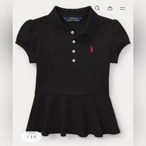 Ralph Lauren Polo Black Peplum Top